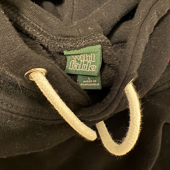 Wild Fable Black Hoodie with White Drawstring - Picture 2 of 2